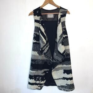 Guest Editor Anthropologie Wool‎ Blend Knit Cardigan Vest M Southwestern Aztec